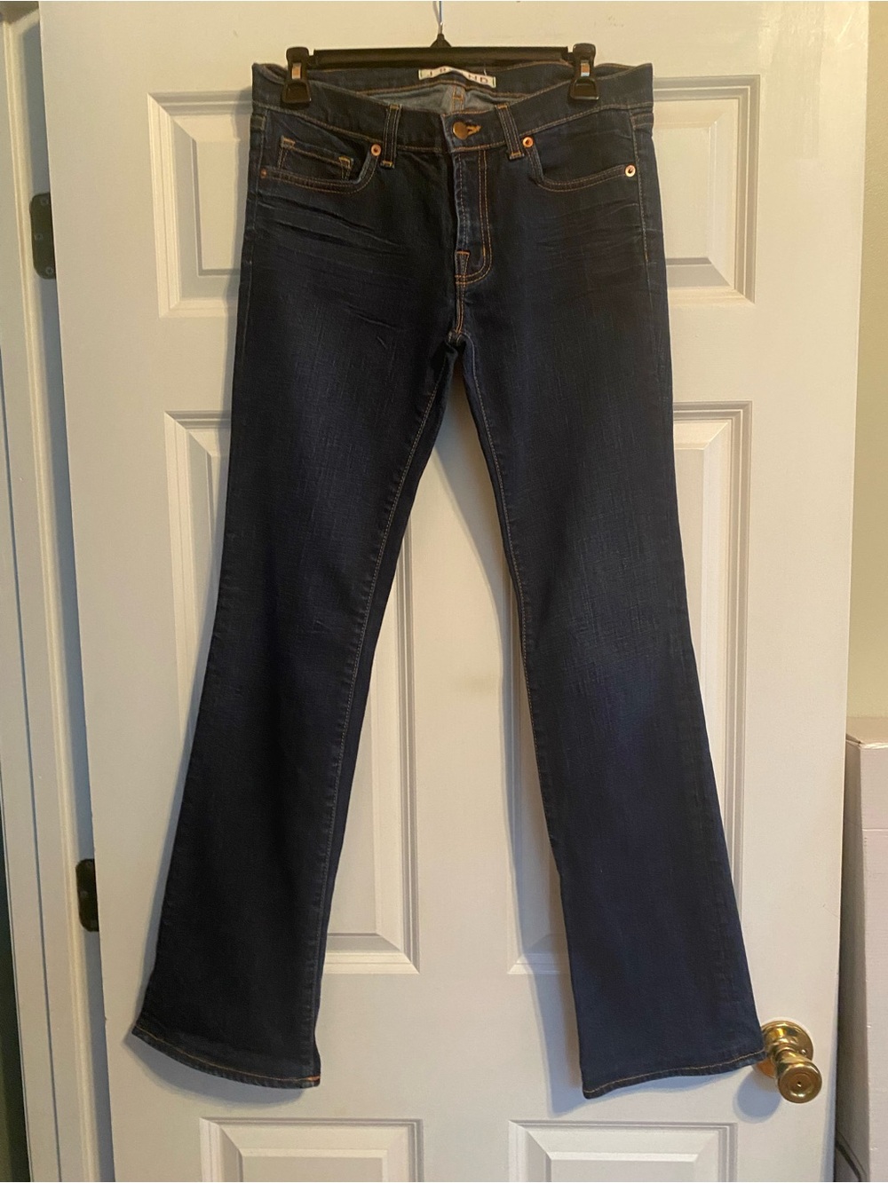 J Brand Dark Indigo Denim Jeans with Contrast Stitching